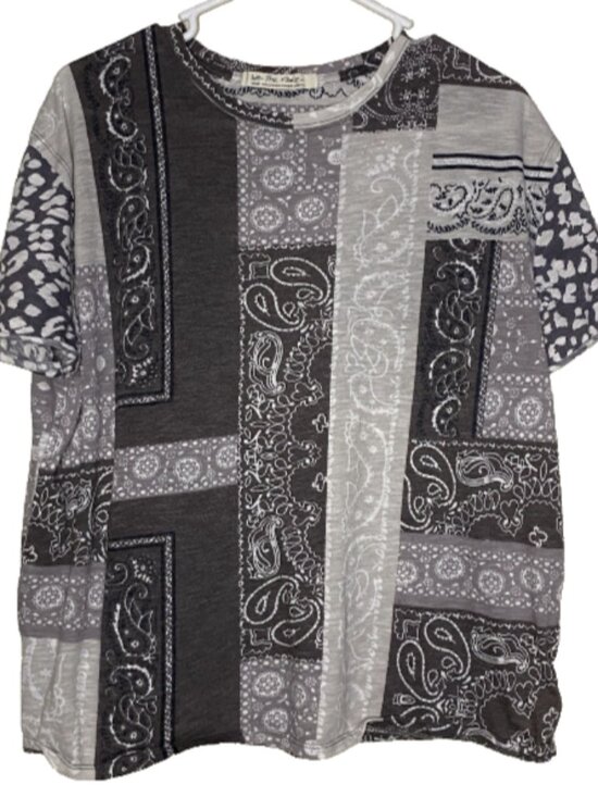 We The Free Tops - We The Free Small Women's Black White Gray Paisley Floral Top Blouse